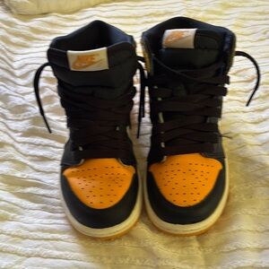 Nike High-Top Sneakers in Black and Orange